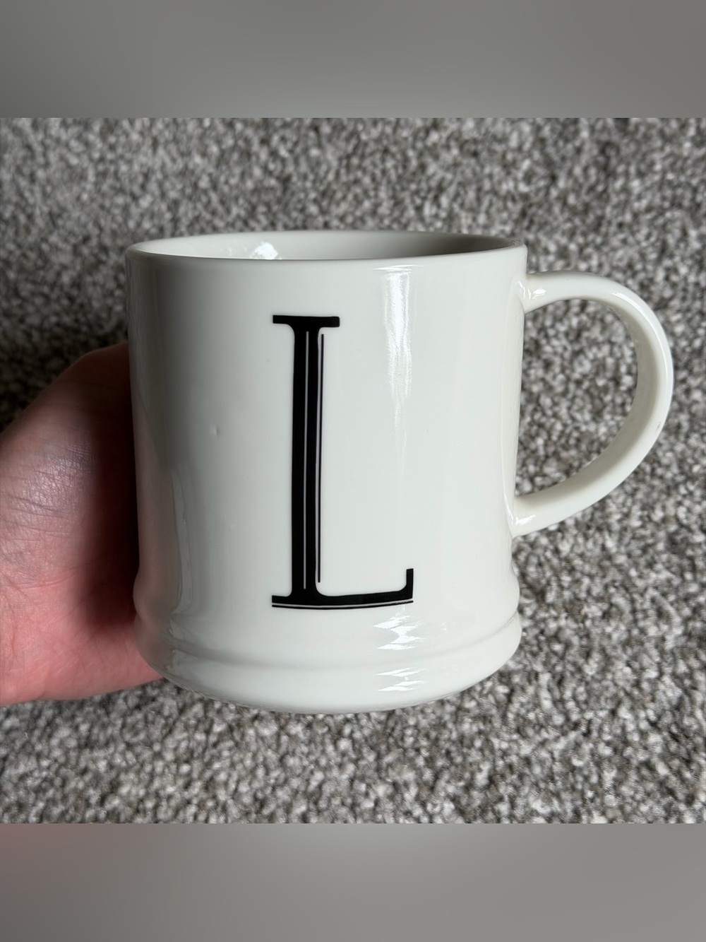 Threshold Monogrammed Porcelain Mug - L - Picture 3 of 9